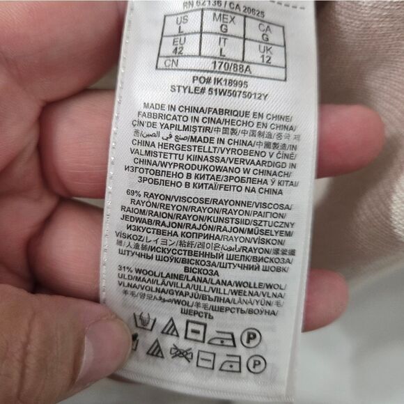 Marciano crossover blush pink blouse size Large - Picture 10 of 10